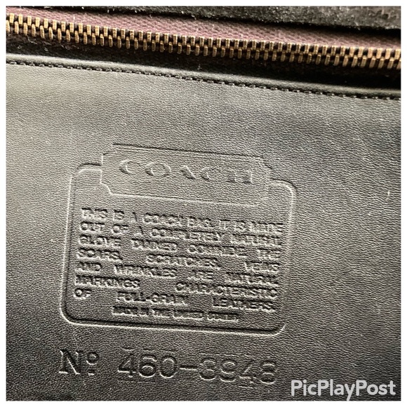 RARE Vintage 80’s Collector Condition Coach Courier Bag # 9800 in Black Leather. - Picture 14 of 16